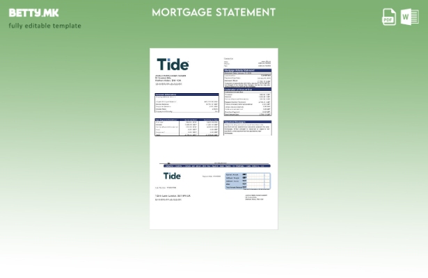 модерен стил Извод за хипотека на банката на Обединетото Кралство Tide во шаблон